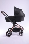 Коляска 3 в 1 Burbay E70 golden black (черный) рама бронза
