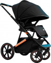 Коляска Прогулочная с автолюлькой Kidilo E80 black (черный), рама бронза+черный