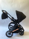 Коляска Прогулочная с автолюлькой Kidilo E80 black (черный), рама бронза+черный