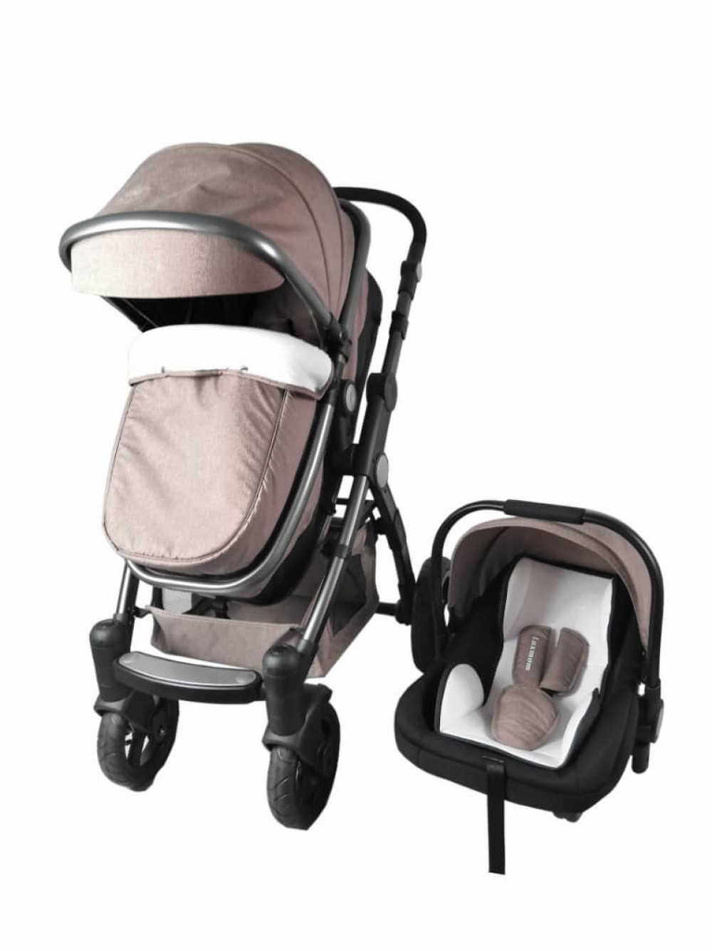 Коляска-трансформер Luxmom 600G 3 в 1 коричневый