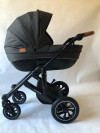 Коляска 3 в 1 LUXMOM 808 экокожа темно-серый