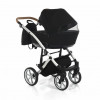 Коляска 2 в 1 JUNAMA DIAMOND SPACE JS-04 (черный/ белая рама)