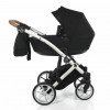 Коляска 2 в 1 JUNAMA DIAMOND SPACE JS-04 (черный/ белая рама)