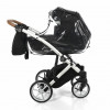 Коляска 2 в 1 JUNAMA DIAMOND SPACE JS-04 (черный/ белая рама)