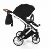 Коляска 2 в 1 JUNAMA DIAMOND SPACE JS-04 (черный/ белая рама)