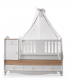 Кроватка-трансформер Lovely baby Mirage 170*60 и 120*60 белый