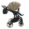 Коляска 2 в 1 JUNAMA SUPER STARS JSS-02 (ткань золотистая/короб черный/рама черная)