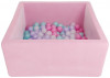 Сухой бассейн Farfello Romana Airpool Box 90*90*40см розовый с розовыми шариками
