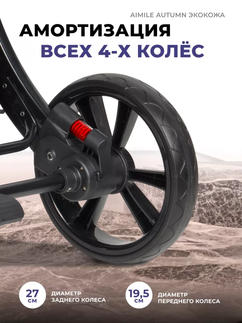 Коляска-трансформер Farfello Aimile Original Autumn 2 в 1 Parisian Night эко