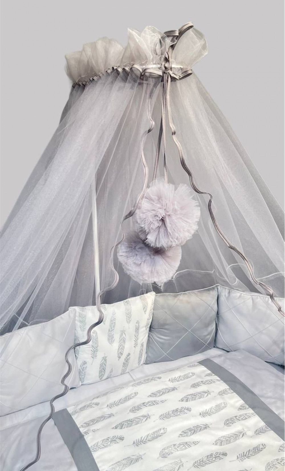 Постельное белье 128 серый лист