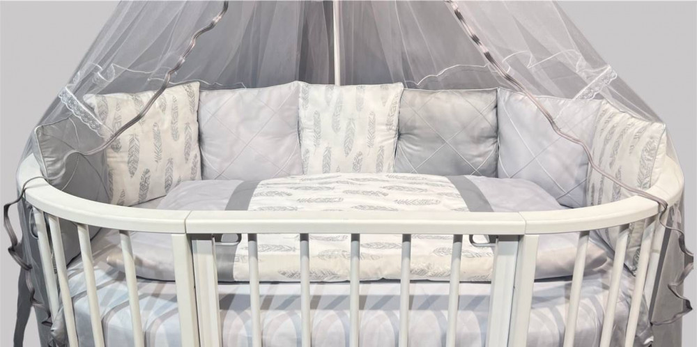 Постельное белье 128 серый лист