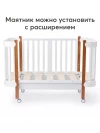 Кроватка-трансформер Happy Baby Mommy Lux 140*70 и 90*70 (закругленный) белый