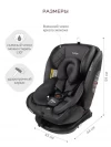 Автокресло Indigo Aero isofix ST-3 0/1/2/3 (0-36 кг) черный