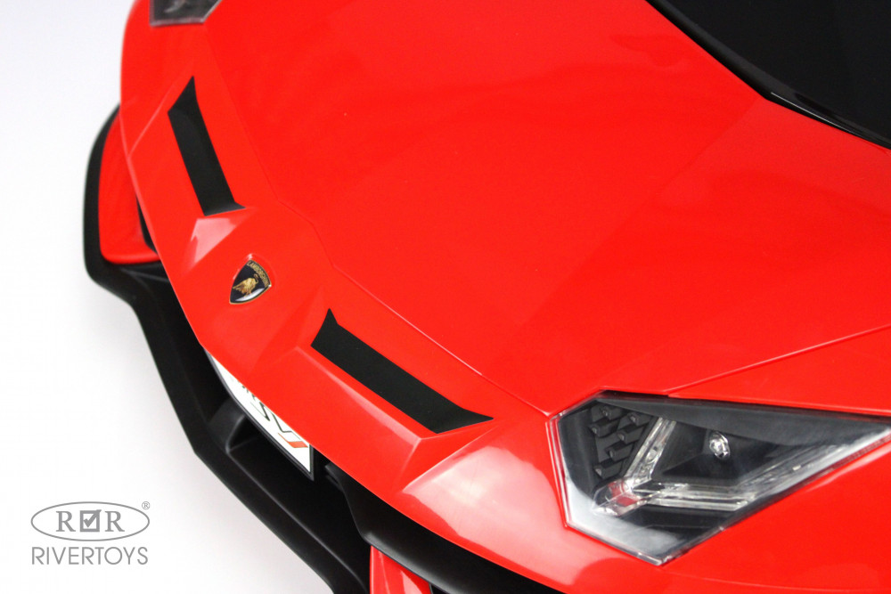 Электромобиль Lamborghini Aventador SVJ A333MP красный