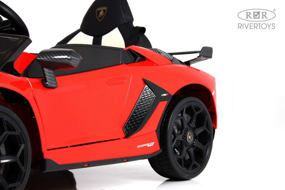 Электромобиль Lamborghini Aventador SVJ A333MP красный