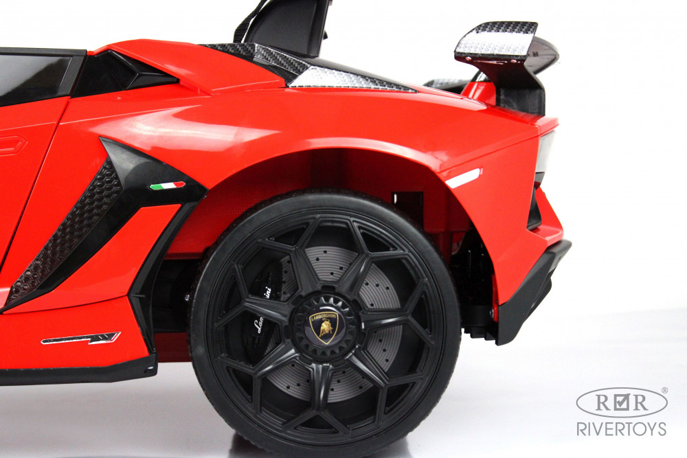 Электромобиль Lamborghini Aventador SVJ A333MP красный