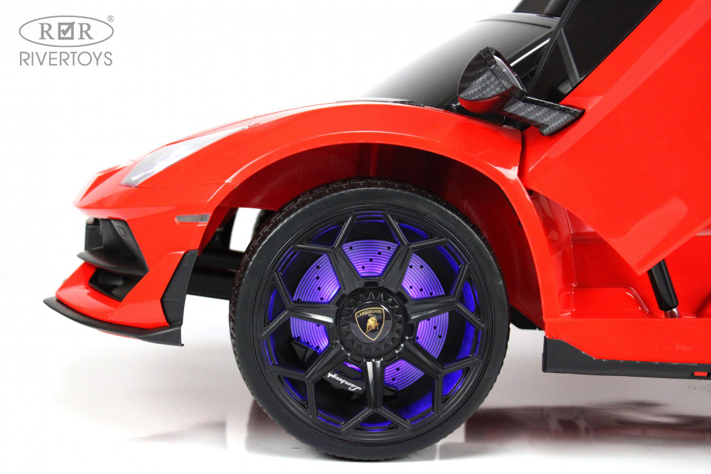 Электромобиль Lamborghini Aventador SVJ A333MP красный