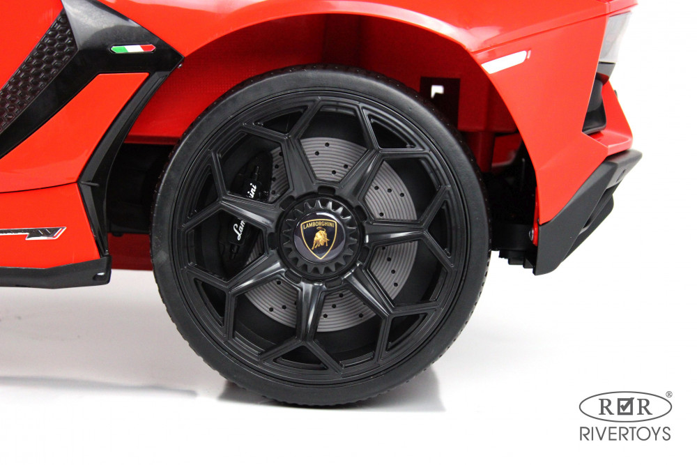 Электромобиль Lamborghini Aventador SVJ A333MP красный