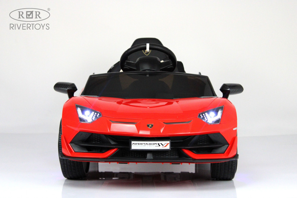 Электромобиль Lamborghini Aventador SVJ A333MP красный