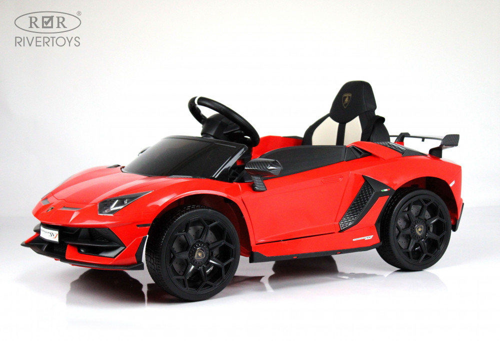 Электромобиль Lamborghini Aventador SVJ A333MP красный