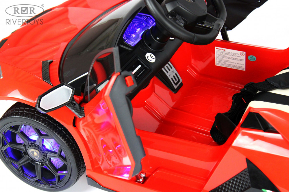 Электромобиль Lamborghini Aventador SVJ A333MP красный