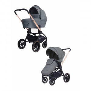 Коляска 2 в 1 MowBaby Zoom PU RA086 Gold Grey