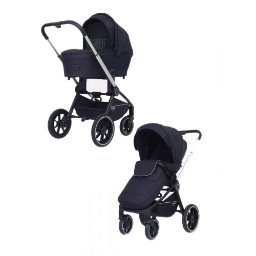 Коляска 2 в 1 MowBaby Zoom PU RA086 Silver Black - фото 1