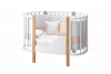 Кроватка-трансформер Rant Элен 125*70 с маятником белый бук