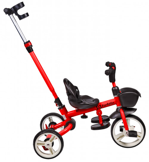 Детский трехколесный велосипед с родительской ручкой (2022) Farfello S-1601 (Красный S-1601)