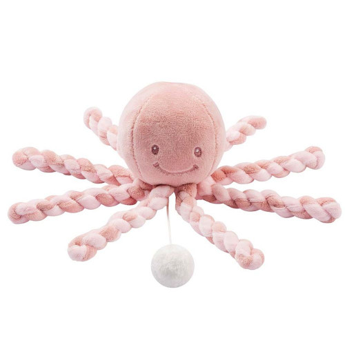 Игрушка мягкая Nattou Musical Soft toy (Наттоу Мьюзикал Софт Той) Lapidou Octopus old pink/light pin