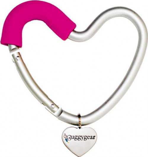 Крепление для сумок Buggygear (Багги Гир) Сердечко silver/pink 3741