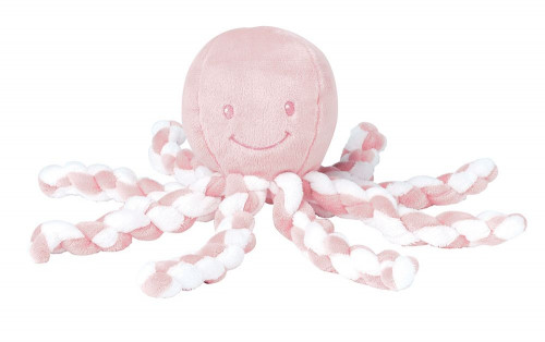 Игрушка мягкая Nattou Soft toy (Наттоу) Lapidou Octopus Осьминог  light pink-white 878753