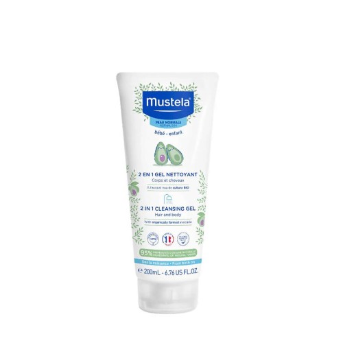 Гель для купания Mustela 2 в 1 для головы и тела, 200 мл