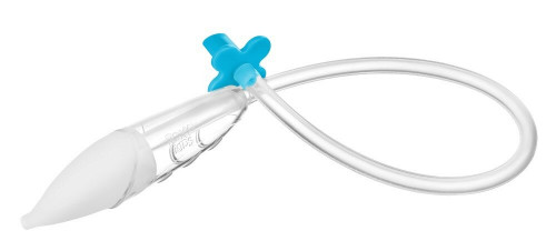 Назальный аспиратор ROXY-KIDS с мягким наконечником  (в футляре), голубой мундштук