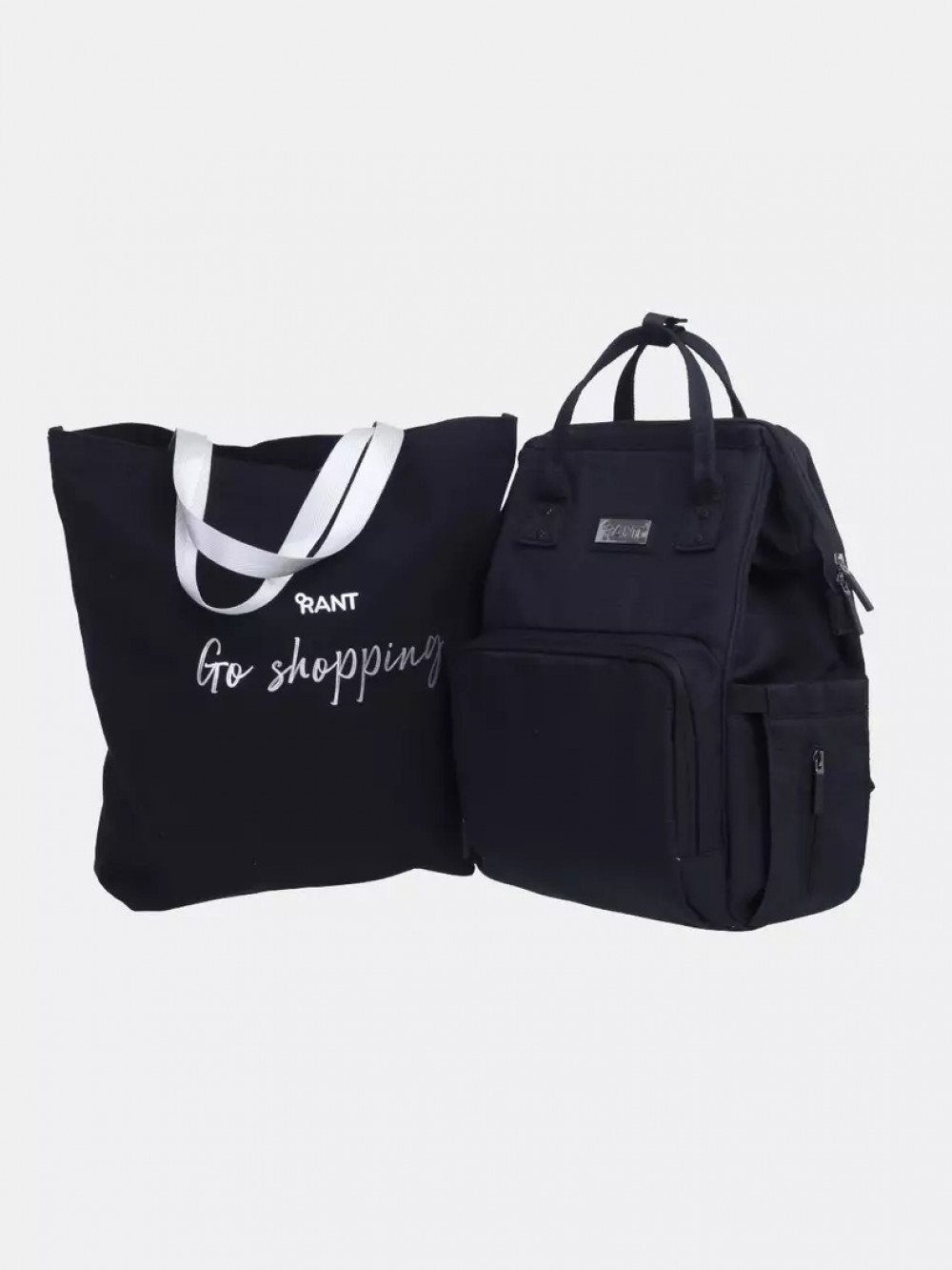 Сумка для мамы + шоппер RANT Shopping Set RB006 Midnight Black