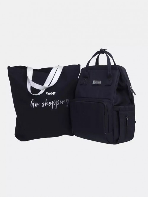 Сумка для мамы + шоппер RANT "Shopping Set" RB006 Midnight Black
