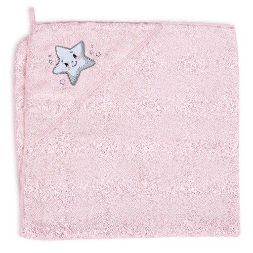 Полотенце-уголок Ceba Baby (Себа Беби) 100*100 см Star pink W-815-302-631