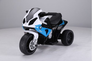 Электромотоцикл BMW S1000RR (JT5188) синий (кожа)