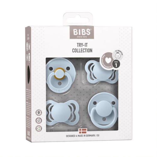 Набор пустышек латексных BIBS Try-it collection Baby Blue, Арт.91342