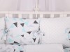 Бортик в кроватку 12 предметов AmaroBaby EXCLUSIVE Soft Collection Треугольники
