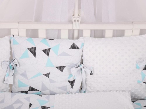 Бортик в кроватку 12 предметов AmaroBaby EXCLUSIVE Soft Collection Треугольники