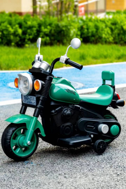 Электромотоцикл 606-2 темно-зеленый