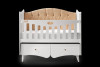 Кроватка Lovely baby ASIL 120*60 белый (обивка золотая)