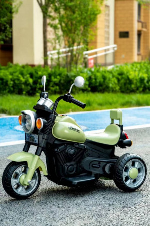 Электромотоцикл 606-2 зеленый - фото 1