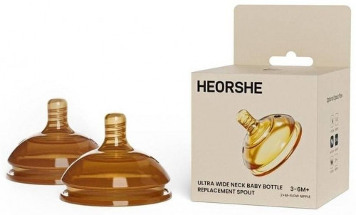 Соска-пустышка HEORSHE (M) средний поток, 2 шт