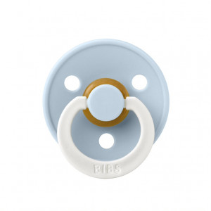 Пустышка латексная BIBS Colour Baby Blue Glow 0-6 месяцев - фото 1
