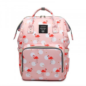 Рюкзак для мамы LEQUEEN розовый рисунок - фото 1