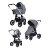 Коляска 3 в 1 MowBaby Zoom PU RA087 Silver Grey
