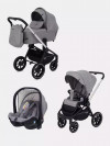 Коляска 3 в 1 MowBaby Zoom PU RA087 Silver Beige