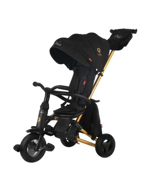 Велоколяска Pituso QPlay Nova + черный-золотой - фото 1